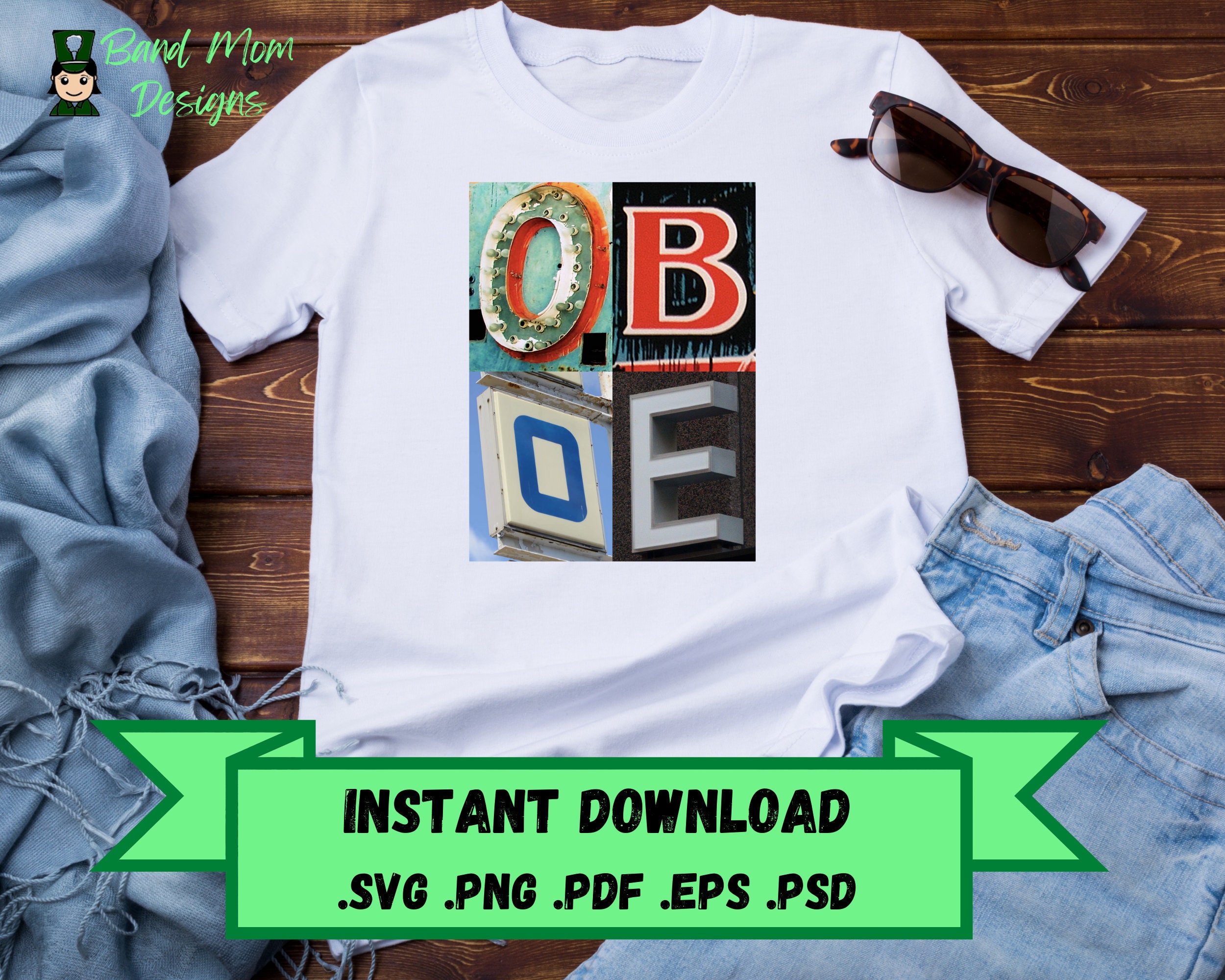 Artsy Alphabet Oboe Marching Band Digital Download Etsy