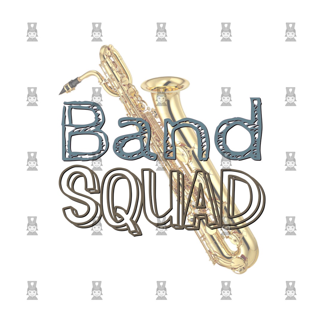 Band Squad Bari Sax Marching Band PNG Digital Download Etsy
