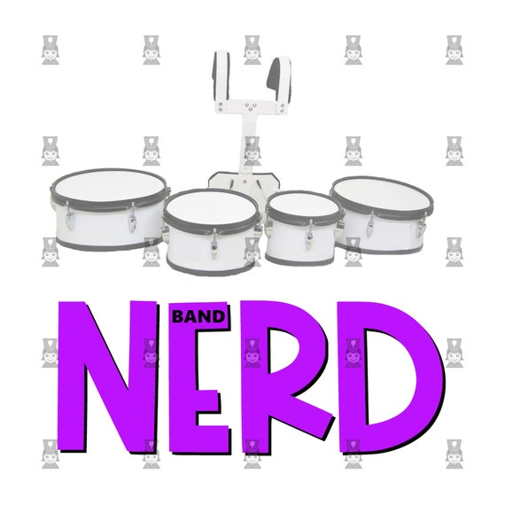 Buy Band Nerd Tenors quads Marching Band PNG Digital Download