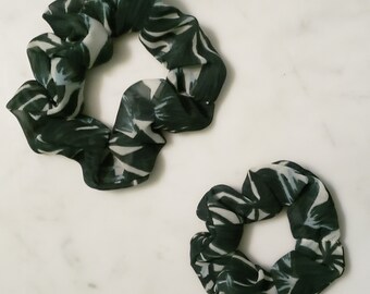 Tropical Palm Leaf Sheer Scrunchie - Adult - Child - Kid - Matching Scrunchies - Mommy and Me Scrunchies - Hair Accessories - Hair Ties