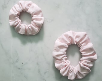Light Pink Dotted Scrunchie - Adult - Child - Kid - Matching Scrunchies - Mommy and Me Scrunchies - Hair Accessories - Hair Ties - Gifts