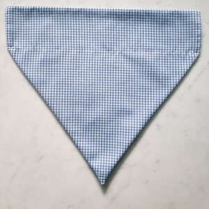 Blue and White Checkered Gingham Cat and Dog Bandana - Slide on Over the Collar - Fabric - Pet - Gifts for Pets - Pet Accessories