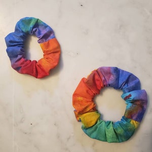 Rainbow Colored Pride Scrunchie - Adult - Child - Kid - Matching Scrunchies - Mommy and Me Scrunchies - Hair Accessories - Hair Ties - Gifts