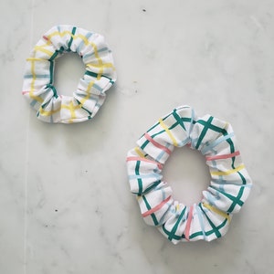 Multicolored Bright Checkered Scrunchie - Adult - Child - Kid - Matching Scrunchies - Mommy and Me Scrunchies - Hair Accessories - Hair Ties