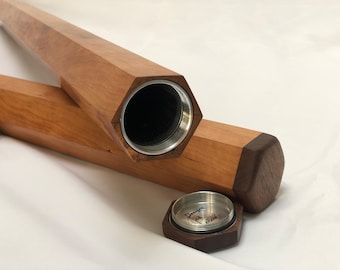Cherry Wood Fly Rod Tube / Case-- Ready to ship 34" Super Strong--Carbon -FREE PERSONALIZATION