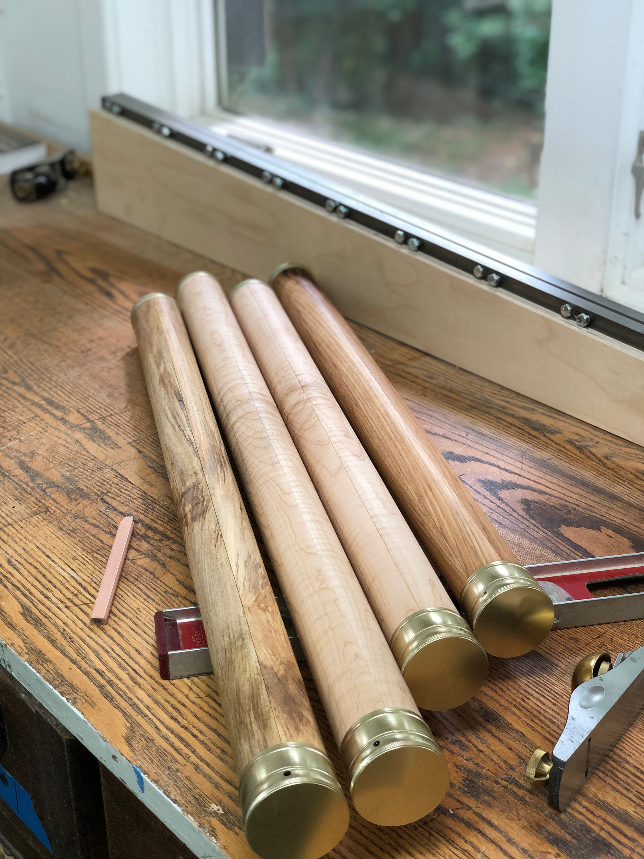 Wood Fly Rod Tube Choose your wood Carbon Fiber Strong Etsy