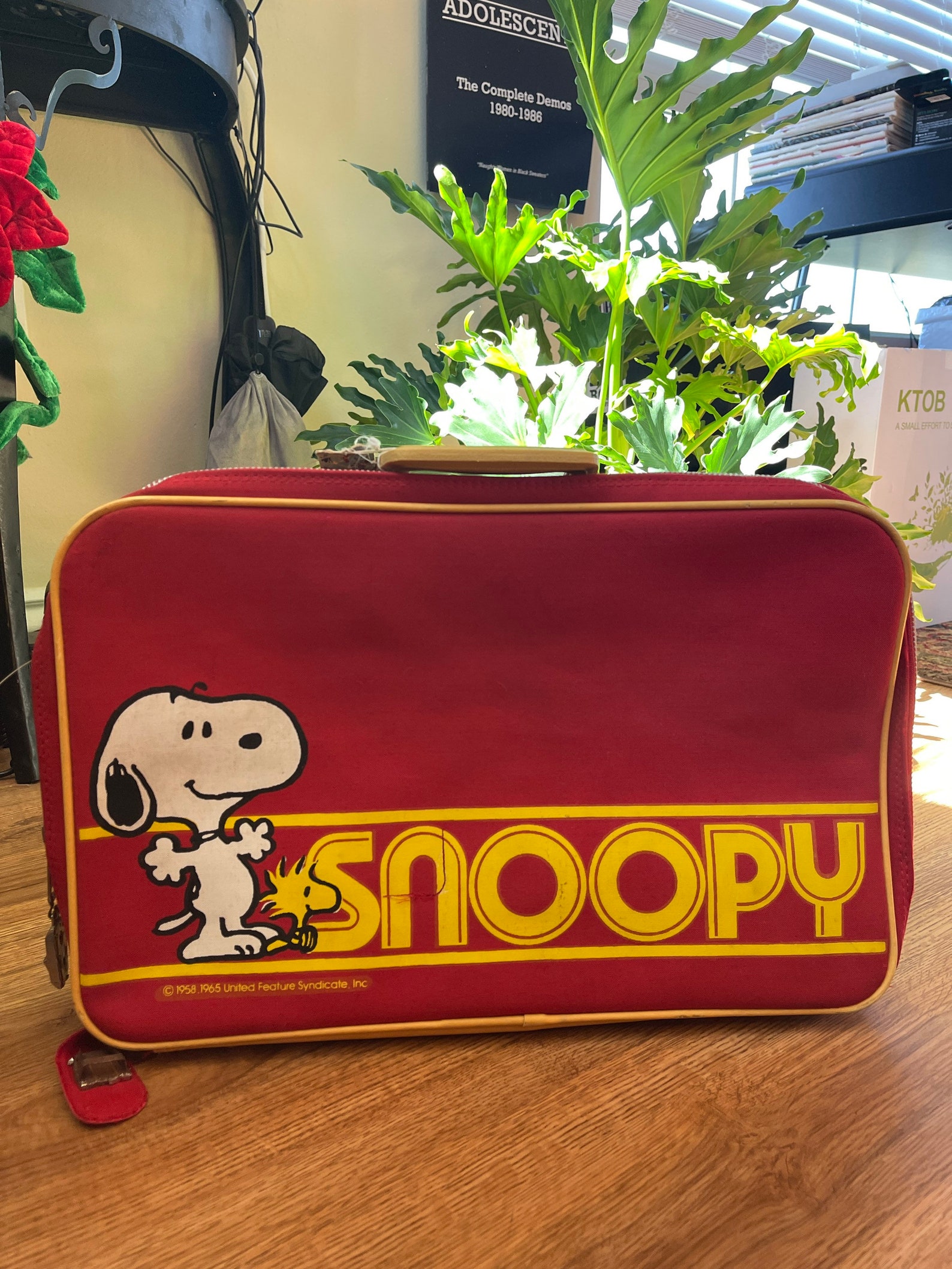 Vintage 1965 Aviva Snoopy Kids Two Tone Luggage Suitcase Etsy
