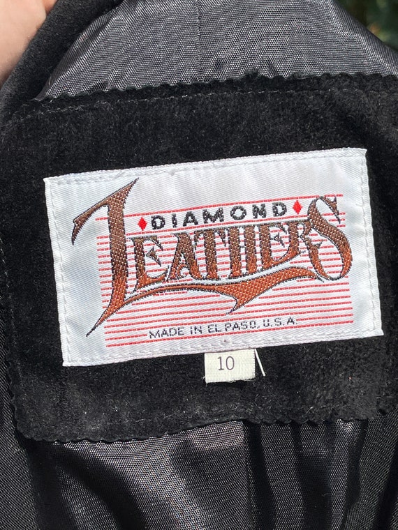 Amazing Vintage Diamond Leathers Studded Two Tone… - image 8