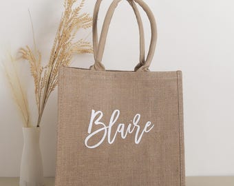 Personalized Jute Tote Bag: Custom Beach Bag, Eco-Friendly Gift