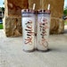 Personalized Tumbler with Straw, Bridesmaid Gift, Custom Tumbler, Acrylic Tumbler, Skinny Tumbler, Bridesmaid Proposal 