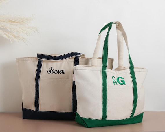Personalized Embroidered Canvas Tote Custom Name Bridal Party Bag Bridesmaid Proposal Gift Large Travel Accessory Beach Weekend Carryall