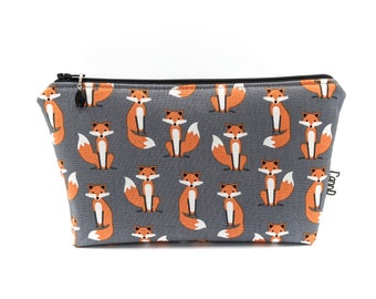 Fox Makeup Bag Fox Print Travel Bag Fox Lover Gift Cute Fox - Etsy