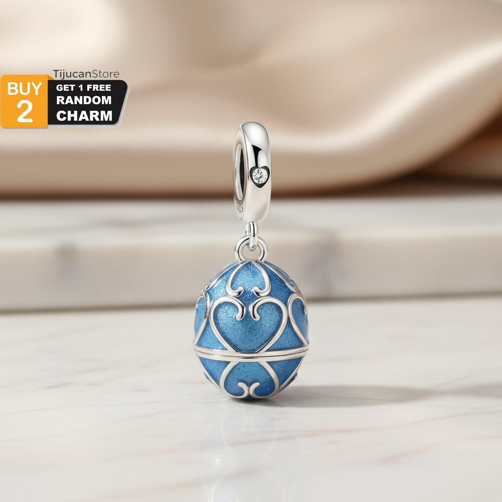 Pendentif oeuf style fabergé T3680PC073808 : Artisanat russe