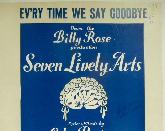 Ev'ry Time We Say Goodbye   1944   Seven Lively Arts   Cole Porter     Stage Production Sheet Music
