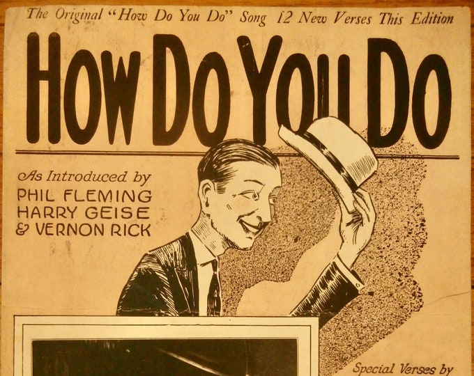 How Do You Do   1924   The Original "How Do You Do" Song Of Sears-Roebuck Radio   Phil Fleming  Harry Geise   Vaudeville Sheet Music