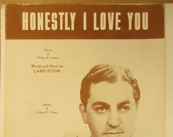 Honestly I Love You   1947   Blue Barron   Larry Fontine      Sheet Music
