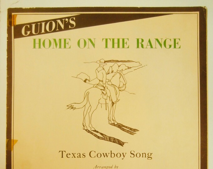 Home On The Range   1930      traditional  arr. by David W. Guion    Sheet Music