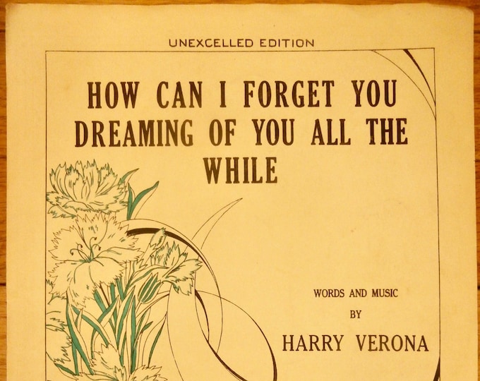How Can I Forget You Dreaming Of You All The While   1903      Harry Verona      Sheet Music