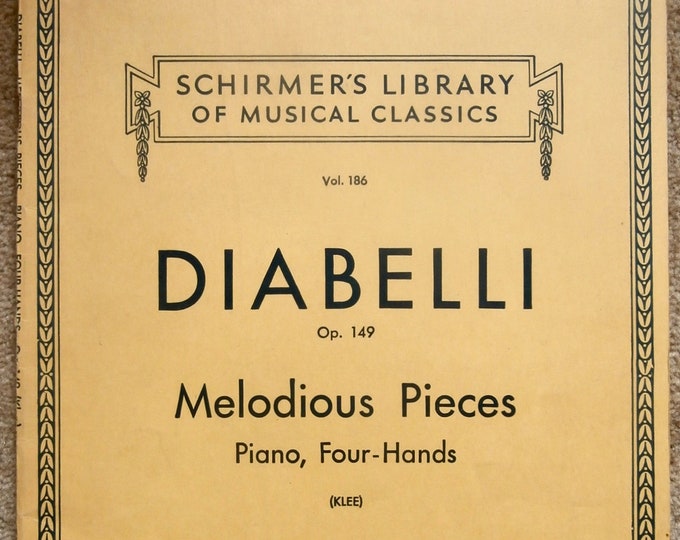 Diabelli   Melodious Pieces   For Piano,  Four Hands  Schirmer's Library Vol.186      Piano Duet