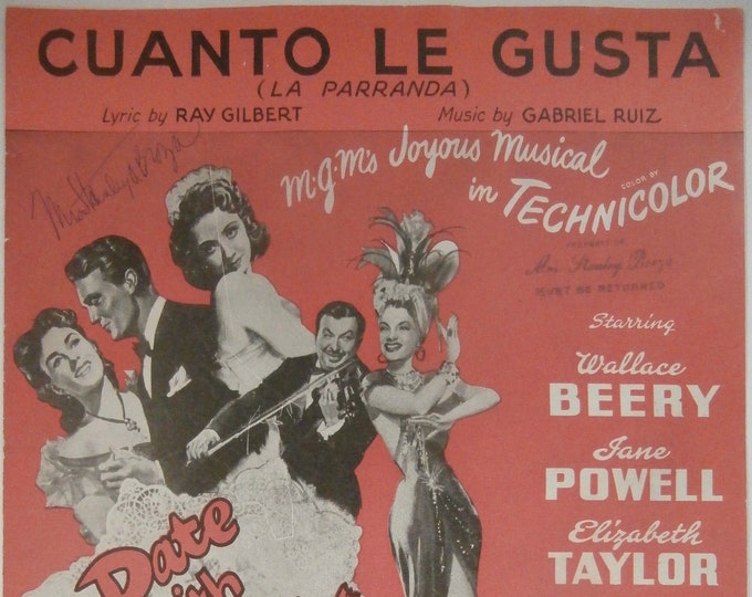 Cuanto Le Gusta (La Parranda)   1948   Wallace Berry, Jane Powell, Elizabeth Taylor, Carmen Miranda In A Date With Judy   R.Gilbert  G.Ruiz