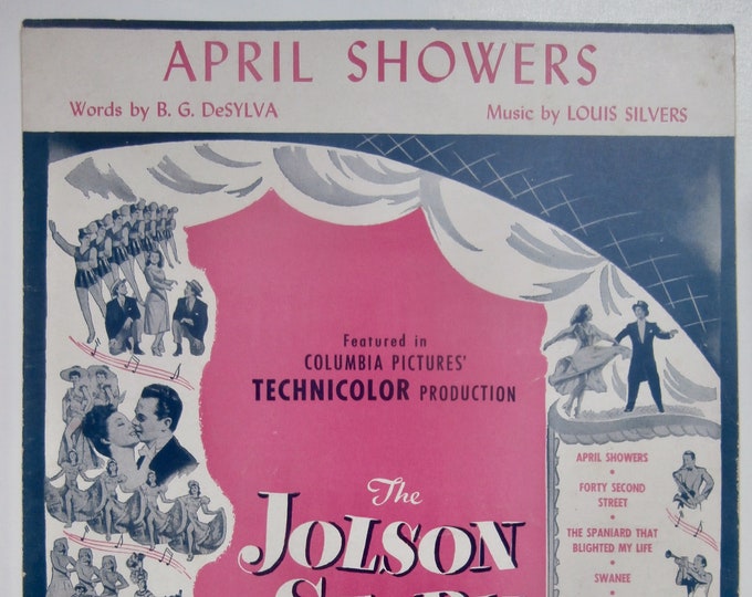 April Showers   1921   The Jolson Story   B.G. DeSylva    Louis Silvers   Movie Sheet Music