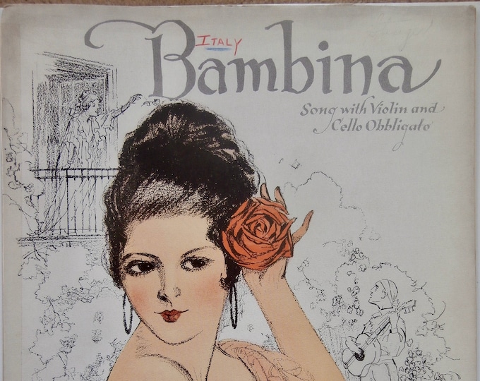 Bambina   1929   With Violin And Cello Obbligato   Allen Stuart  Don Kendall    Sheet Music