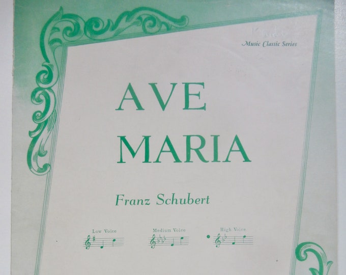 Ave Maria   1941      Franz Schubert     Sacred Sheet Music