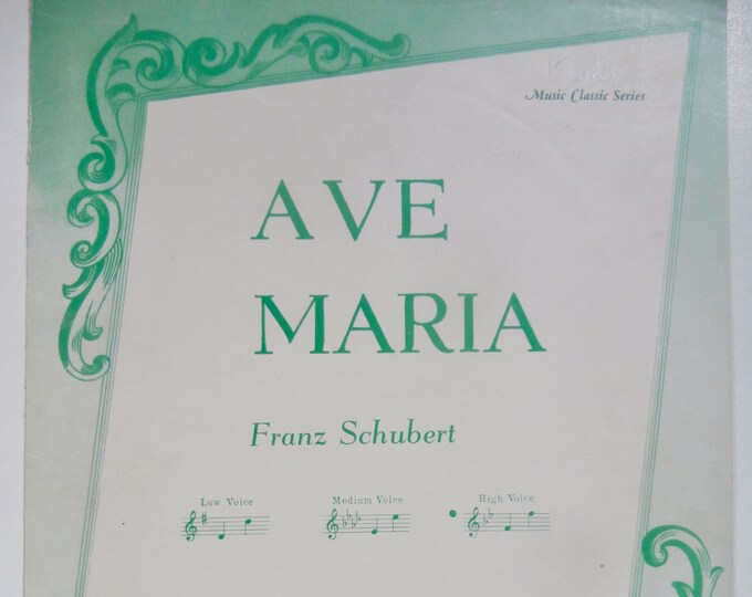 Ave Maria   1941      Franz Schubert     Sacred Sheet Music