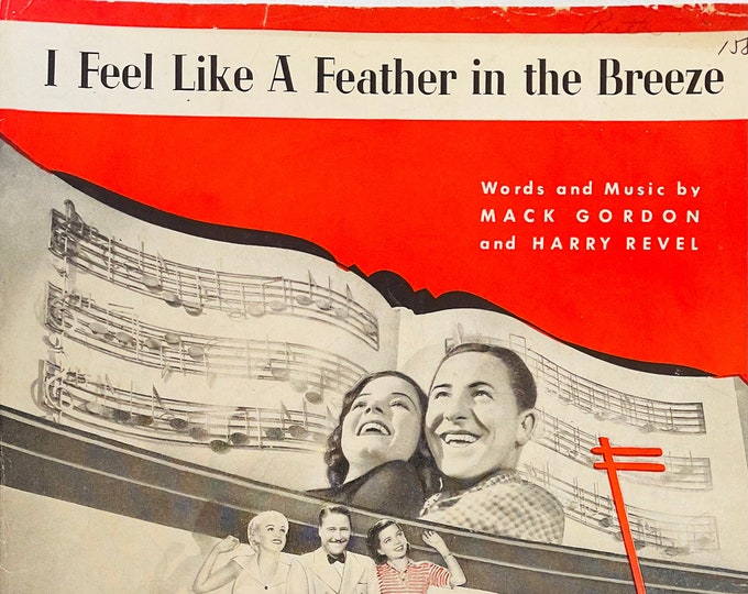 I Feel Like A Feather In The Breeze   1935   Joe Penner, Francis Langford In Collegiate   Mack Gordon  Harry Revel   Movie Sheet Music