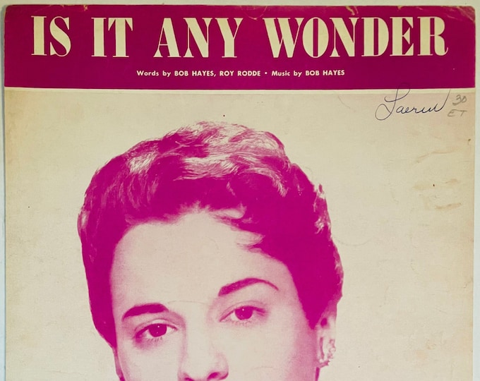 Is It Any Wonder   1953   Joni James   Bob Hayes  Roy Rodde    Sheet Music