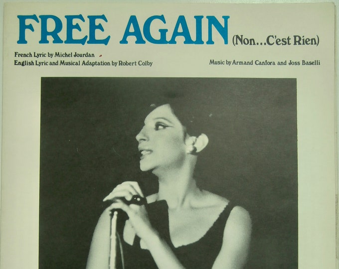 Free Again   1965   Barbara Streisand   Michael Jordan  Joss Baselli    Sheet Music