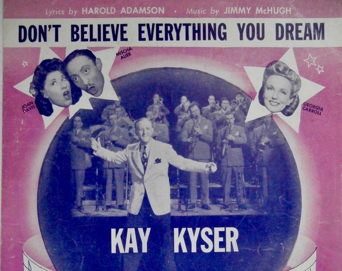 Don't Believe Everything You Dream   1943   Joan Davis, Mischa Auer,  In Around The World   Harold Adamson  Jimmy McHugh    Sheet Music
