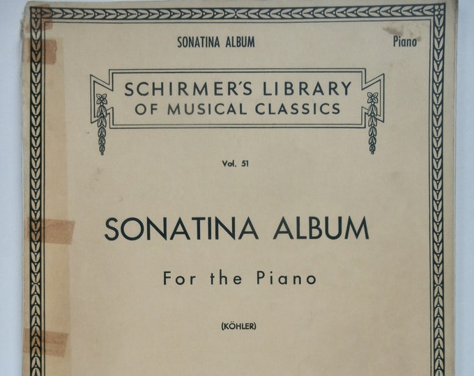 Sonatina Album   For The Piano     Schirmer's Library Vol.51      Piano Sonatas