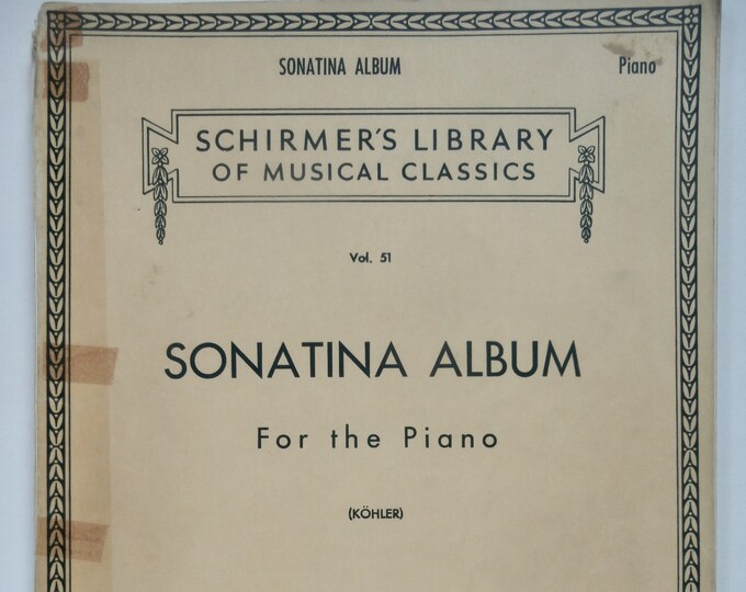 Sonatina Album   For The Piano     Schirmer's Library Vol.51      Piano Sonatas