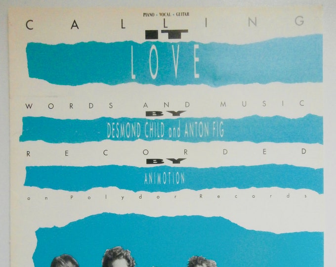 Calling It Love   1989   Animotion   Desomd Child  Anton Fig   Popular Sheet Music