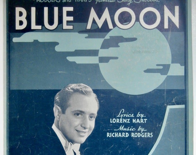 Blue Moon   1928   Ted Fiorito   Elmer Naylor  Tom Evans    Sheet Music