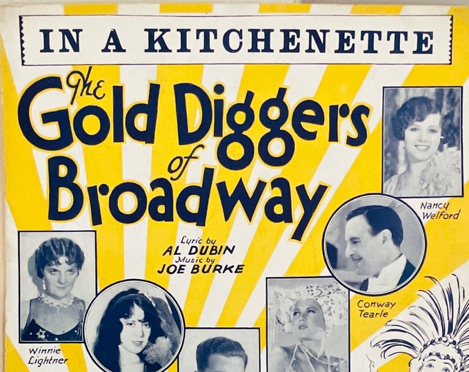 In A Kitchenette   1929   Nick Lucas, Ann Pennington In The Gold Diggers Of Broadway   Al Dubin  Joe Burke    Sheet Music