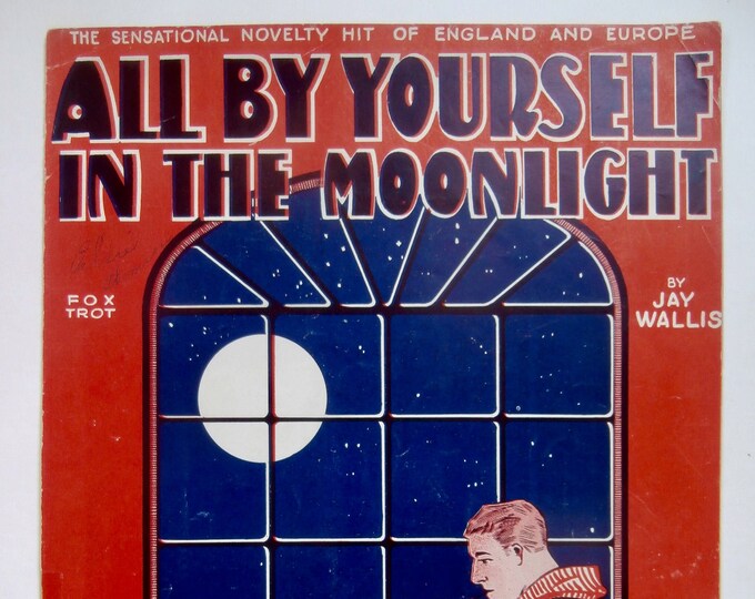 All By Yourself In The Moonlight   1928      Jay Wallis      Sheet Music
