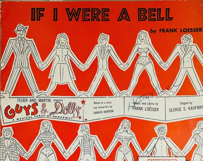 If I Were A Bell   1950   Marlon Brando, Jean Simmons, Frank Sinatra, Vivian Blaine In Guys And Dolls   Frank Loesser     Movie Sheet Music