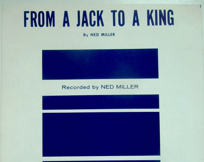 From A Jack To A King   1957      Ned Miller      Sheet Music