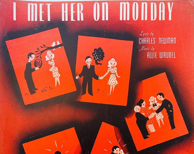 I Met Her On Monday   1942      Charles Newman  Allie Wrubel    Sheet Music