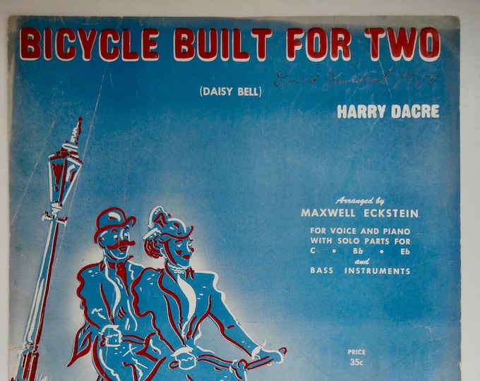 Bicycle Built For Two, A   1935   Hoosier Hot Shots   Harry Dacre      Sheet Music