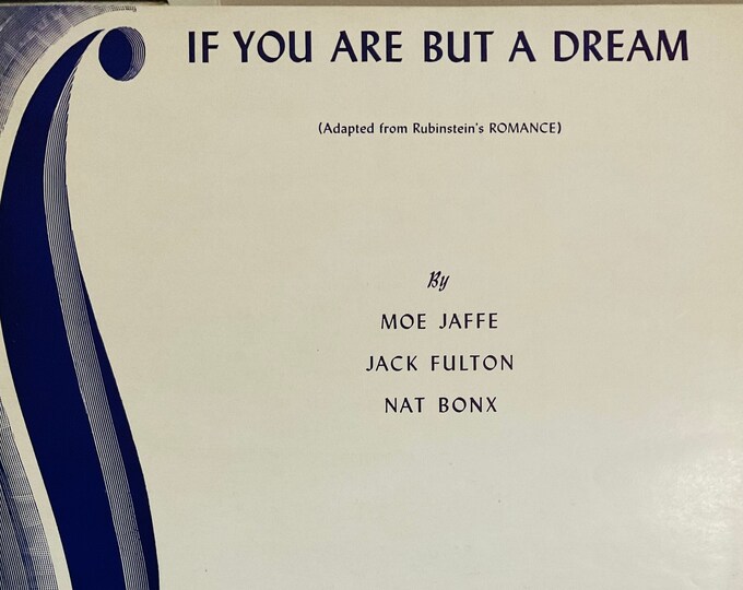 If You Are But A Dream   1941   Eileen Barton   Moe Jaffe  Jack Fulton    Sheet Music