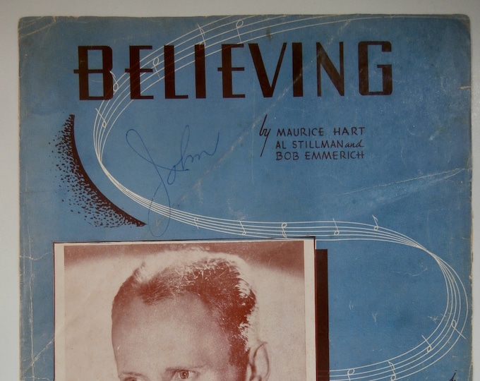 Believing   1940   Sammy Kaye   Maurice Hart  Al Stillman    Sheet Music