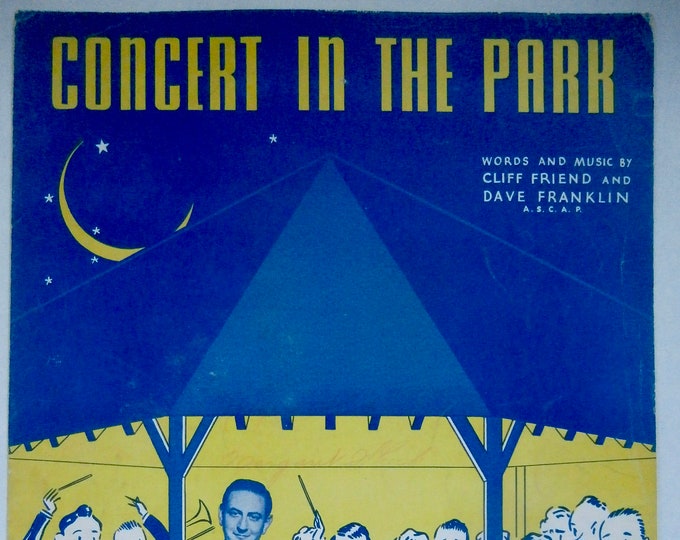 Concert In The Park   1940   Guy Lombardo   Cliff Friend  Dave Franklin    Sheet Music
