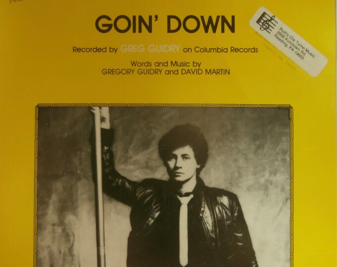 Goin' Down   1980   Greg Guidry   Gregory Guidry  David Martin   Current Sheet Music