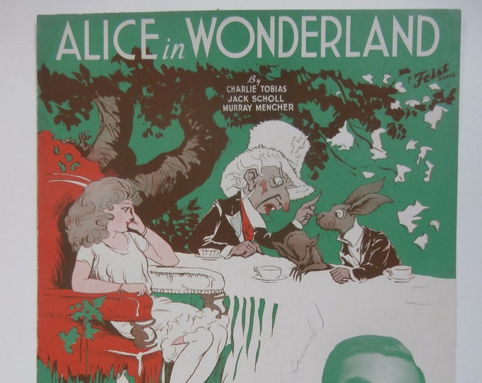 Alice In Wonderland   1933   Eddie Cantor   Charlie Tobias  Jack Scholl    Sheet Music