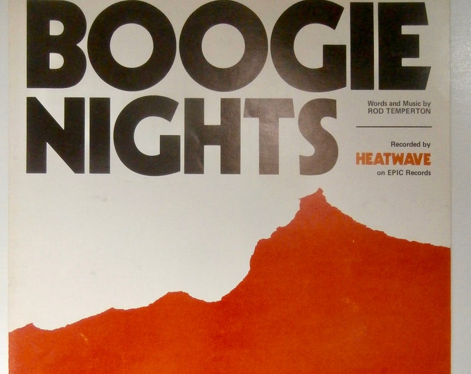 Boogie Nights   1976   Recorded By Heatwave   Rod Temperton     Popular Sheet Music