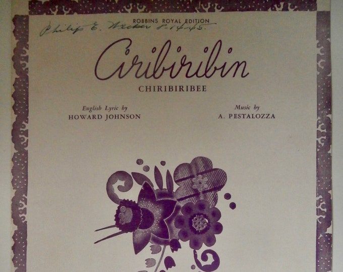 Ciribiribin   1933      A. Pestalozza  Howard Johnson    Sheet Music