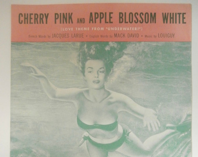 Cherry Pink And Apple Blossom White   1951   Jane Russell In Underwater!   Mack David  Louiguy    Sheet Music